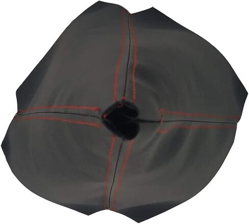 غطاء غبار لمقبض ناقل الحركة العالمي للسيارة، غطاء حذاء التحول، مصنوع من جلد البولي يوريثان الأسود مع درزات سوداء وزرقاء (أحمر) in Kuwait