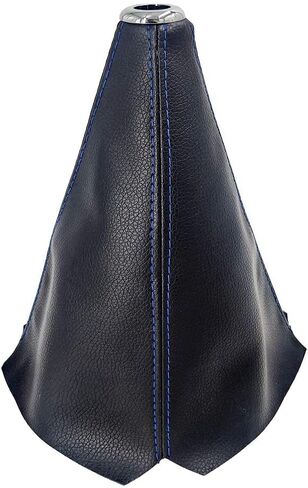 غطاء غبار لمقبض ناقل الحركة العالمي للسيارة، غطاء حذاء التحول، مصنوع من جلد البولي يوريثان الأسود مع طبقات سوداء وطبقات حمراء وطبقات زرقاء (أزرق/ABS) in Kuwait