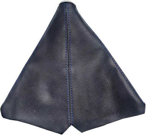 غطاء غبار لمقبض ناقل الحركة العالمي للسيارة، غطاء حذاء التحول، مصنوع من جلد البولي يوريثان الأسود مع طبقات سوداء وطبقات حمراء وطبقات زرقاء (أزرق/ABS) in Kuwait