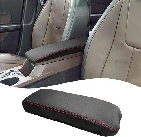 QianBao Compatible with Chevrolet Equinox/GMC Terrain 2010-2017 Leather Armrest Box Center Console Cover Protector Red Stitches in Saudi Arabia