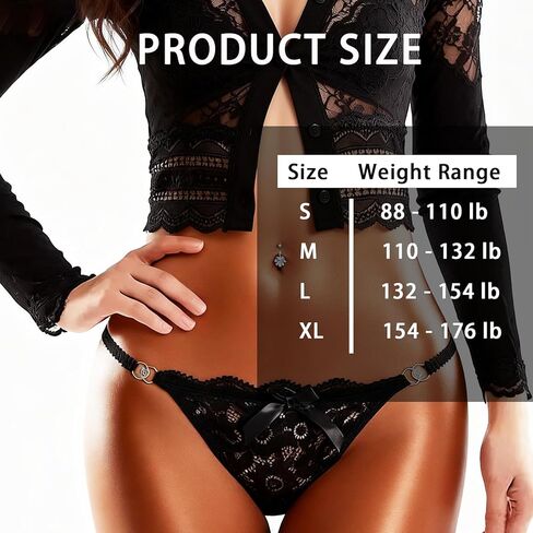 سراويل نسائية من الدانتيل قابلة للتعديل على شكل حرف G مكونة من 3 قطع - ملابس داخلية مثيرة على شكل حرف T قابلة للتنفس in Kuwait
