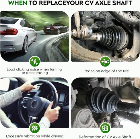 Front Left Driver Side CV Axle Shaft Assembly for Honda Element L4 2.4L 2003 2004 2005 2006 2007 2008 2009 2010 2011, Replacement for 66-4213 in Saudi Arabia