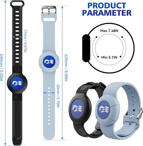 4 عبوات من حامل ميدالية Princess Cruise للأطفال والكبار، أساور معصم من السيليكون لميدالية كرنفال المحيط، مقاسين (S/M، M/L) سوار لأساسيات Princess Cruise 2026، أسود/أخضر/أرجواني/أزرق in Kuwait