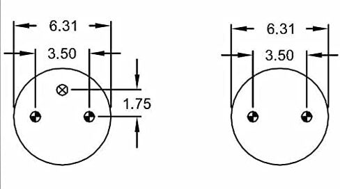 عبوتان من أكياس الزنبرك الهوائي المزدوجة الملتوية TORQUE (تحل محل Firestone 6902، W01-358-6902، Hendrickson 2630) (2 × TR6902) in Saudi Arabia