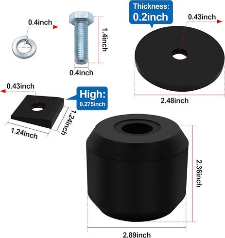 GMFK25S Front Axle Suspension Enhancement Bump Stops Compatible with 1996-2010 GMC & Chevrolet 1500 2500 3500 4WD,Black in Saudi Arabia