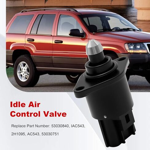 53030751 Idle Air Control Valve IACV IAC, Replacement for Dakota 2000-2002 Replacement for Grand Cherokee 1999-2004, Replaces 53030840 AC543 2H1095 IAC543 in Saudi Arabia