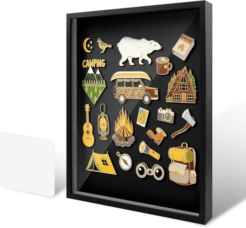 علبة عرض الدبوس، إطار عرض المينا مقاس 12 × 16 بوصة، عرض مجموعة الدبوس، صندوق الظل لعرض الحائط، لمجموعة بروش المجوهرات ذات الميداليات العسكرية in Kuwait