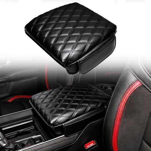 غطاء وحدة التحكم المركزية لـ 2019-2026 Ram 1500 غطاء وحدة التحكم المركزية 2026 RAM 1500 غطاء مسند الذراع وسادة وسادة لملحقات Ram 1500/2500/3500 من جلد البولي يوريثان in Saudi Arabia
