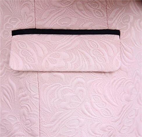 Men Paisley Jacquard Floral Slim Fit Tuxedos Wedding Groom Suits 3 Piece White Red Pink in Saudi Arabia