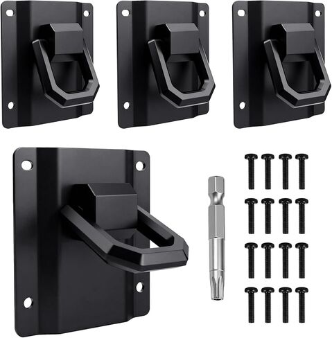 مرساة ربط مناسبة لسيارة Ford F150 & Raptor 2015-2026 & F250 F350 F450 F550 2017-2026، ملحقات السيارة ذات 4 قطع بديلة # FL3Z-99000A64-B & FL3Z-9928408-AB باللون الأسود in Kuwait