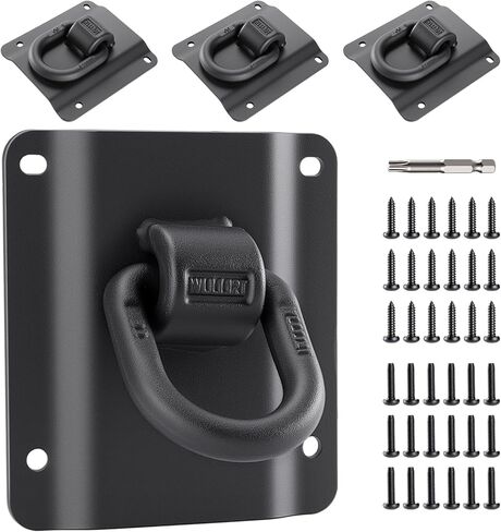 مرساة سرير الشاحنة الثقيلة من POLIWELL (4 عبوات) - أربطة فولاذية مجلفنة عالية القوة لسيارة Ford F-150 F-250 F-350 & Raptor 2015-2026، مرابط شحن مضادة للصدأ، ملاءمة مباشرة من صانع المعدات الأصلية وسهولة التركيب in Kuwait