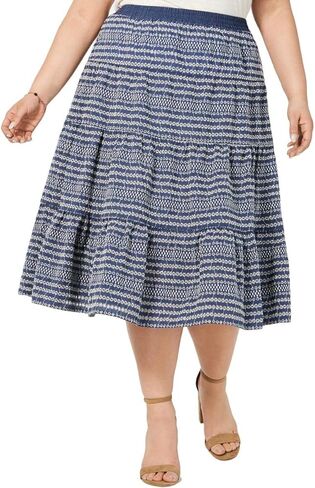Tommy Hilfiger Plus Size Embroidered Denim Skirt in Saudi Arabia