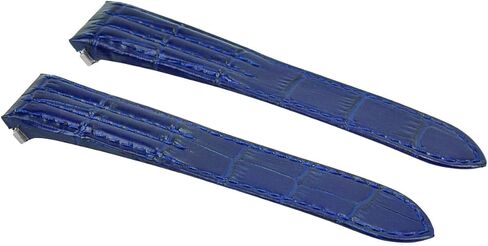 Ewatchparts 19MM LEATHER WATCH STRAP BAND COMPATIBLE WITH CARTIER ROADSTER 2510 2524 3312 RELEASE BLUE in Saudi Arabia