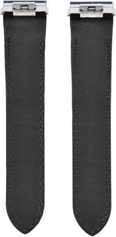 Ewatchparts 19MM LEATHER WATCH STRAP BAND COMPATIBLE WITH CARTIER ROADSTER 2510 2524 3312 RELEASE BLUE in Saudi Arabia