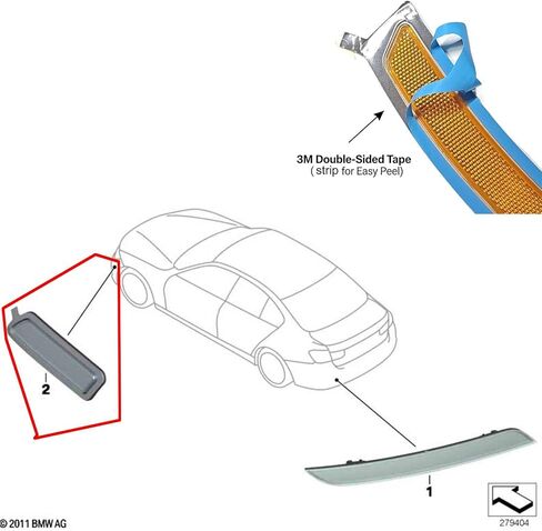 Side Marker Reflector for 14-19 BMW X5 F15 X5 M F85 Fit 35dX 35i 35iX 50iX 40eX X5M SAV 2014 2015 2016 2017 2018 2019 Front Bumper Left in Saudi Arabia