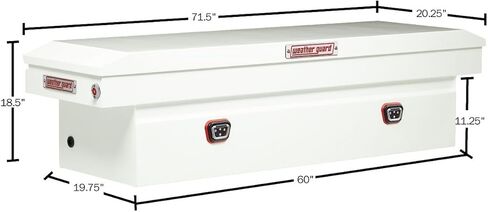 Weather Guard Model 126-3-04 Saddle Box, Steel, For Full Size Trucks, Standard Profile, White, 11.0 cu ft capacity in Saudi Arabia