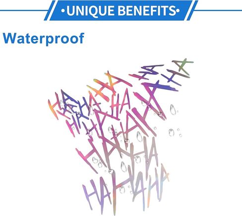Generic Reflective Bumper Decal Colorful Laser Square Hahaha Reflective Car Sticker Personalized Decoration in Saudi Arabia