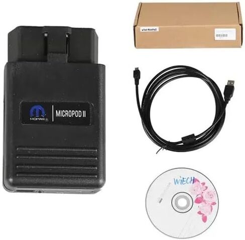 MicroPOD II V17.04.27 Professional Diagnostic & Programming Scanner Tool for Chrysler Dodge Jeep Fiat Up to 2016 with DRBIII, Multi-Language & Offline OBD2 Support in Saudi Arabia