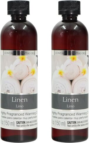 Hosley Linen Fragrance Warming Oils, Set of 2, 5oz Each. Ideal Gift for Weddings, spa, Reiki, Meditation, Bathroom Settings.P1 in Saudi Arabia