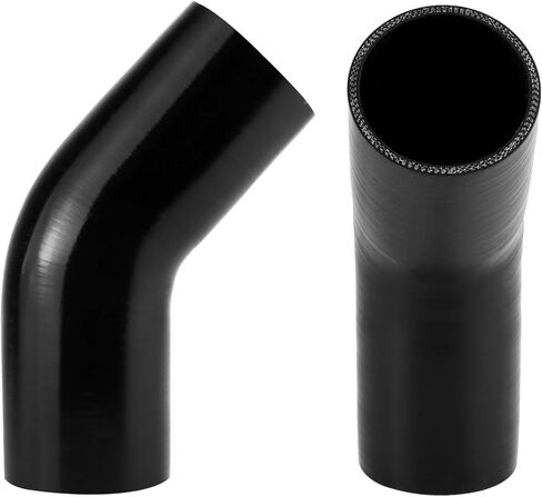 QWORK 45 Degree Elbow Silicone Hose, 3" ID 4-Ply Reinforced Silicone Hose for Turbo, Intercooler and Intake, 5" Leg length in Saudi Arabia