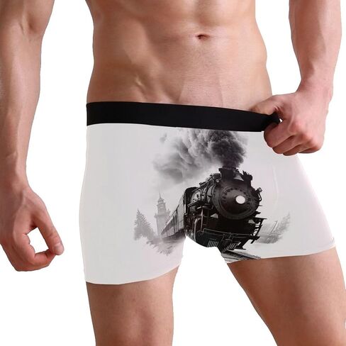 ملابس داخلية بوكسر للرجال، ملابس داخلية قابلة للتمدد، حقيبة مدمجة ثلاثية الأبعاد، حزام خصر مرن بدون ذبابة ومضادة للتهيج in Kuwait