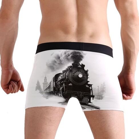 ملابس داخلية بوكسر للرجال، ملابس داخلية قابلة للتمدد، حقيبة مدمجة ثلاثية الأبعاد، حزام خصر مرن بدون ذبابة ومضادة للتهيج in Kuwait