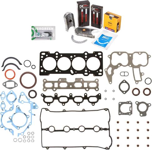 Evergreen SA-5494169168-3 Full Gasket Set Bearings Rings Fit 91-98 Mazda Ford Kia 1.8 DOHC BP in Saudi Arabia