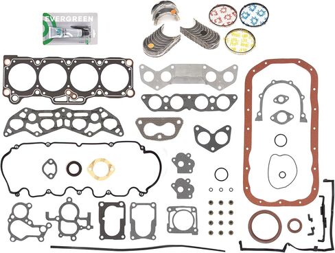 Evergreen SA-9761228827-5 Full Gasket Set Bearings Rings Compatible With/For 89-92 Mazda 626 MX6 Ford Probe 2.2 F2 in Saudi Arabia