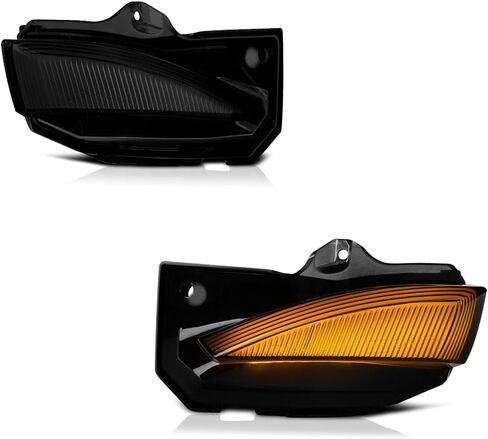 VIPMOTOZ LED Strip Side Mirror Light Turn Signal Indicator Lamp Replacement For 2019-2023 Toyota Corolla Hatchback & 20-22 Corolla Sedan, Black Housing Smoke Lens, 2-Piece Driver & Passenger Side Set in Saudi Arabia