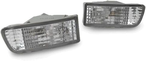 Clear Front Bumper Signal Light Pair Chrome (Crystal)-Housing Incandescent-Lighting Technology for Toyota for 4Runner Base/Limited/SR5 1999-2001 BL-TY-4RUN-99 in Kuwait