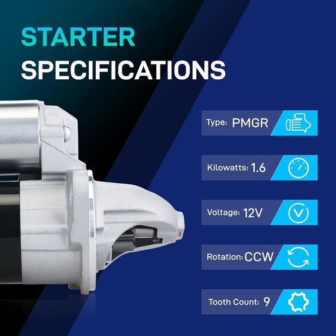 New Starter Compatible with Subaru 03-18 Forester, 04-11 Impreza, 05-07 Legacy, 05-07 Outback, 06-07 B9 Tribeca, Compatible with Saab 05-06 9-2X, 2.5L 3.0L, 12V 1.4kW 9T CCW, 23300AA570 SMT0292 17840N in Saudi Arabia