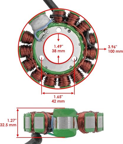 Caltric Stator and Gasket Compatible With Honda Big Red 250 Atc250Es 1985 1986 1987 Mitsuba 13 Pols in Saudi Arabia