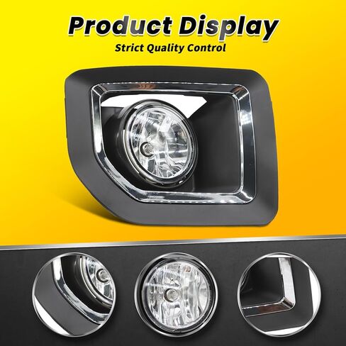 Pair Front Fog Light Assembly Compatible with 2015-2019 Sierra 2500HD 3500HD Fog Lamp Clear Lens Left and Right Side in Saudi Arabia
