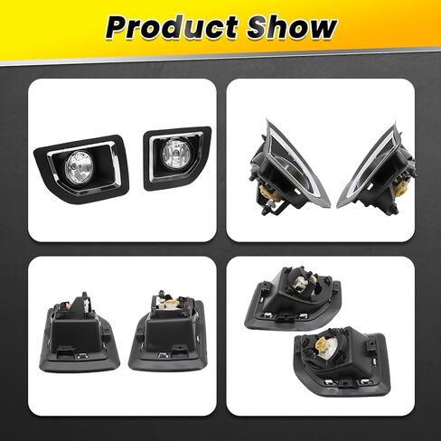 Pair Front Fog Light Assembly Compatible with 2015-2019 Sierra 2500HD 3500HD Fog Lamp Clear Lens Left and Right Side in Saudi Arabia