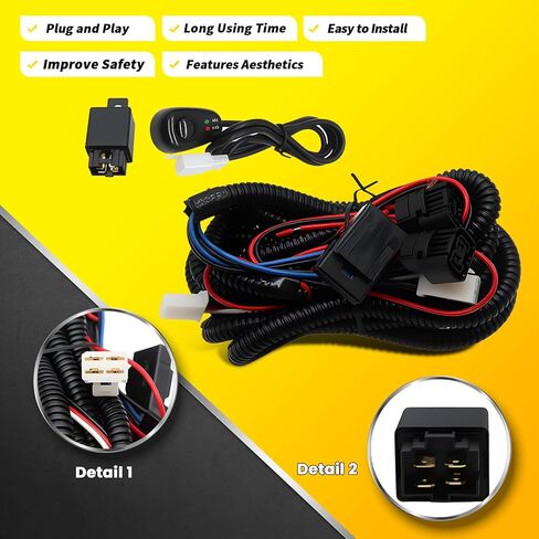 Pair Front Fog Light Assembly Compatible with 2015-2019 Sierra 2500HD 3500HD Fog Lamp Clear Lens Left and Right Side in Saudi Arabia