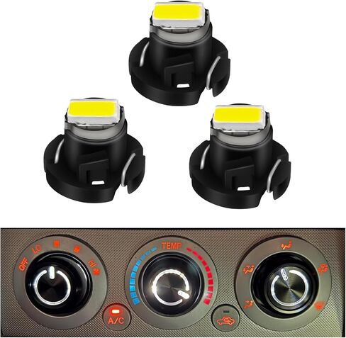 مجموعة مصابيح LED للتحكم في سخان المناخ AC متوافقة مع تاكوما 2005-2011 (أبيض)، عبوة من 3 قطع in Kuwait