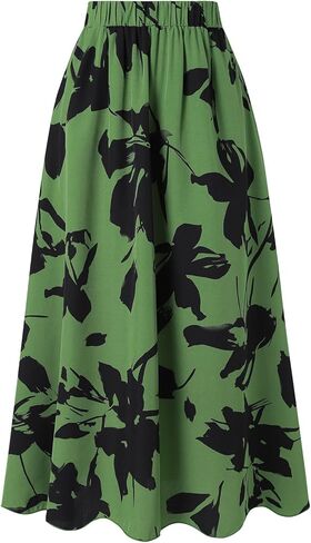 Green and Fashionable Women's Skirt, Long Style, Suitable for Winter wear in Saudi Arabia