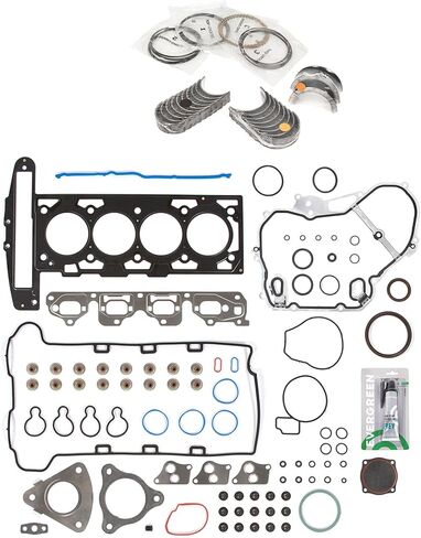 Evergreen SA-9761229237-5 Full Gasket Set Bearings Rings Compatible With/For 02-06 Chevrolet Pontiac Saturn 2.2L DOHC in Saudi Arabia