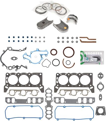 Evergreen SA-5494198649-6 Full Gasket Set Bearings Rings Compatible With/For 95 Ford Windstar 3.8L OHV in Saudi Arabia