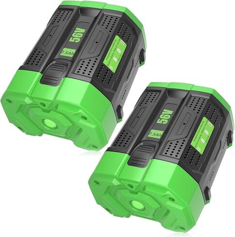 2 حزمة 3.0Ah 56 فولت بطارية ليثيوم أيون بديلة لبطارية EGO 56V متوافقة مع بطارية EGO BA2800 BA4200 BA4200T BA1400 BA1400T BA2240 جزازة العشب، منفاخ أوراق الشجر، أدوات كهربائية بالمنشار (أسود) in Kuwait