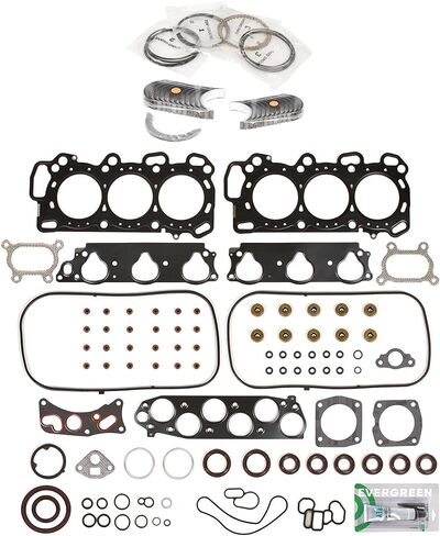Evergreen SA-5494199608-6 مجموعة حشية كاملة محامل حلقات متوافقة مع/لـ 06-07 Honda Accord 3.0L SOHC J30A4 J30A5 in Saudi Arabia