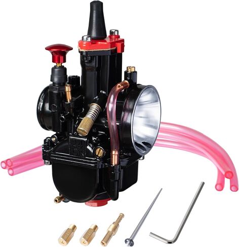 PWK 34mm Carburetors High Performance Universal Carburetor with carb kit for 125cc to 250cc 2T4T Engine Motorcycle Go kart Dirt Bike Pit Bike Racing Dirt Bike Mini Bike Scooter ATV Quad in Saudi Arabia