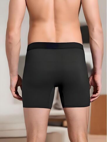 Mens Underwear with Ball Pouch Anti Chafing Underwear Men Sport Performance Long Leg Boxer Briefs in Saudi Arabia