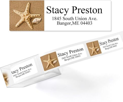 Roll Personalized Return Address mailing Labels, Set of 60/250, 14 Designs, Small 3/4 x 2-1/2 inch Size, Custom Non-Stick Sticker Rolls, Color Images (Sunset Glow) in Saudi Arabia