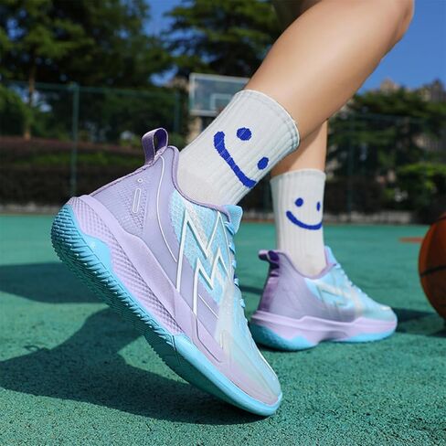 Moodeng Women's Basketball Shoes High Top Breathable Non Slip Shock Absorption Athletic Shoes for Outdoor Indoor Court Training in Saudi Arabia