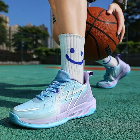 Moodeng Women's Basketball Shoes High Top Breathable Non Slip Shock Absorption Athletic Shoes for Outdoor Indoor Court Training in Saudi Arabia