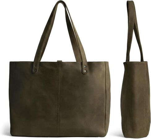 Hide & Drink, Formal Tote Bag, Top Handle Shoulder Bag for Women, Stylish Bag for Shopping, Full Grain Leather, Handmade, Bourbon Brown in Saudi Arabia