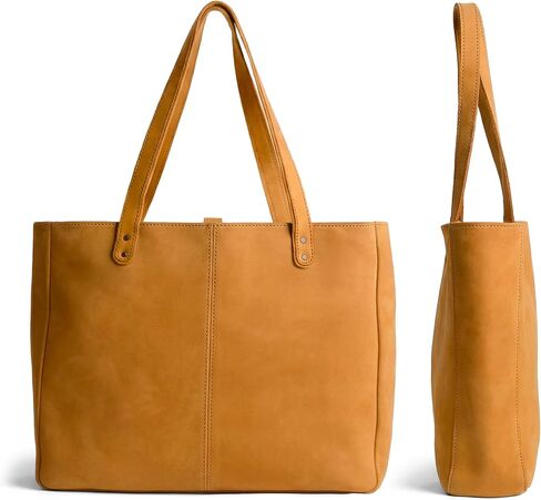 Hide & Drink, Formal Tote Bag, Top Handle Shoulder Bag for Women, Stylish Bag for Shopping, Full Grain Leather, Handmade, Bourbon Brown in Saudi Arabia