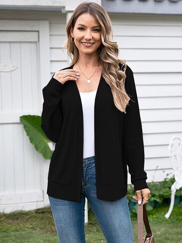 Yekaty Womens Lightweight Cardigan Sweaters Casual Long Sleeve Open Front Summer Cardigan in Saudi Arabia