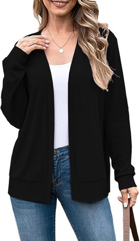 Yekaty Womens Lightweight Cardigan Sweaters Casual Long Sleeve Open Front Summer Cardigan in Saudi Arabia